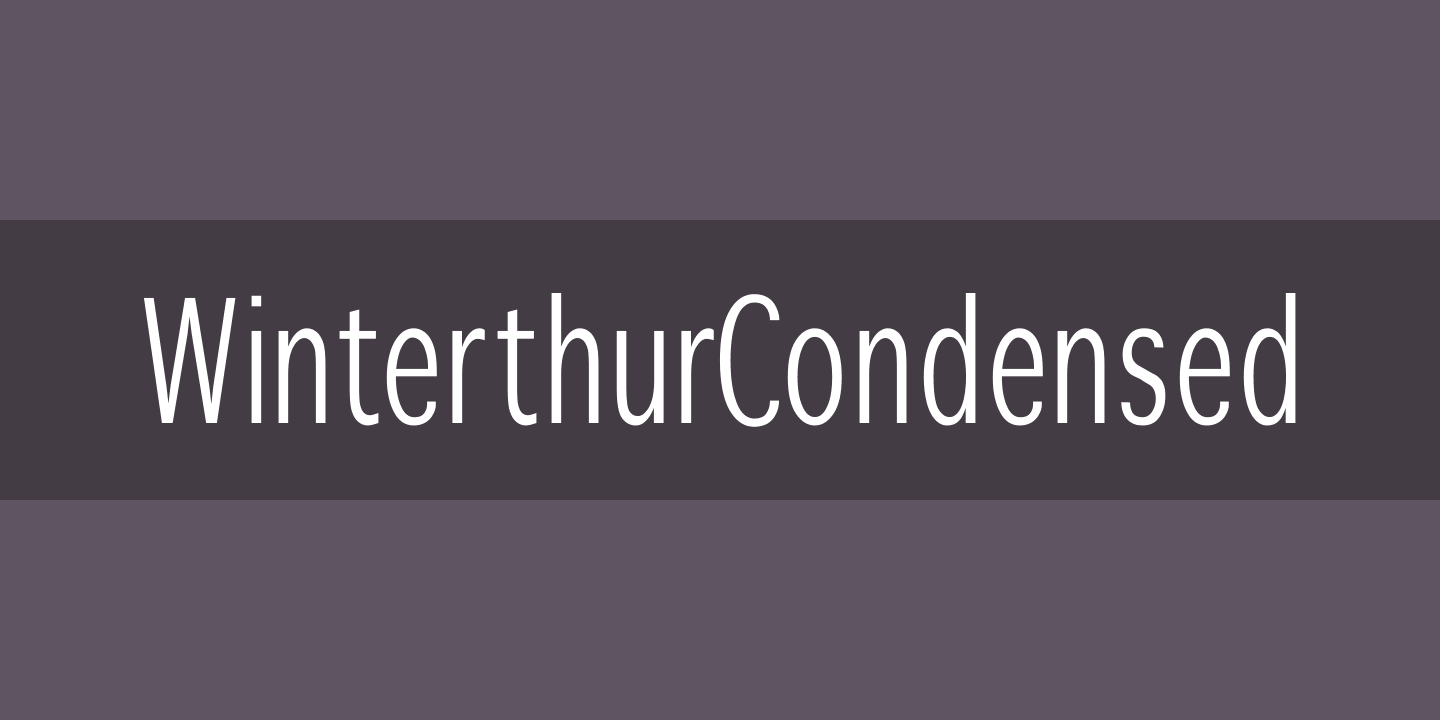 Пример шрифта WinterthurCondensed Regular